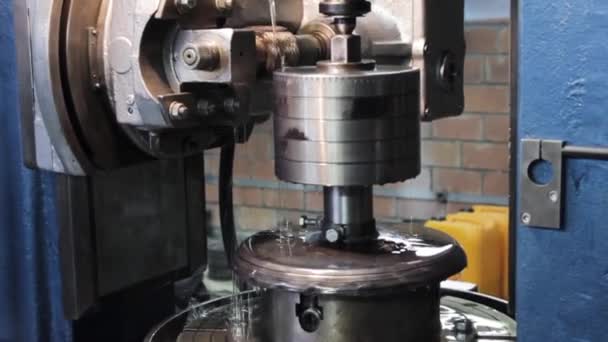 Máquina Corte Engrenagens Fábrica — Vídeo de Stock