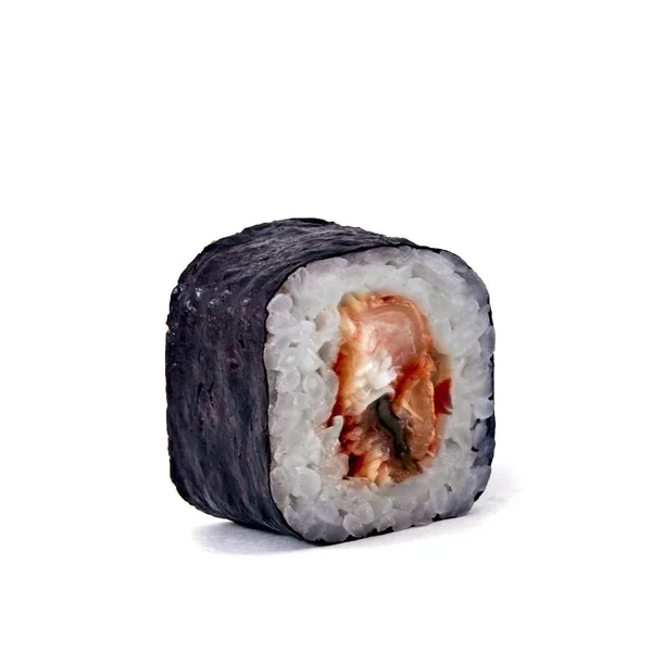 Sushi Vit Bakgrund Isolerade Närbild — Stockfoto