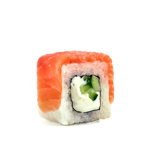 Sushi Isolato Primo Piano Sfondo Bianco — Foto Stock
