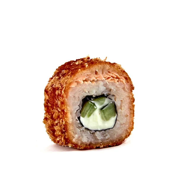 Isolierte Nahaufnahme Sushi Auf Weißem Hintergrund — Stockfoto