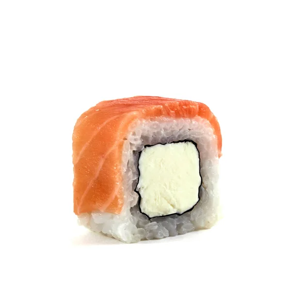 Sushi Isolato Primo Piano Sfondo Bianco — Foto Stock