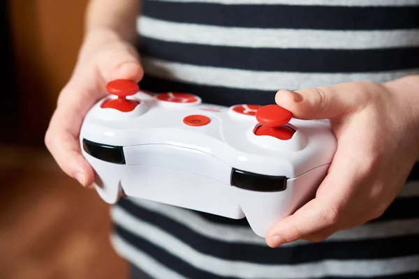 Child hands use remote control toy — Stock Photo, Image