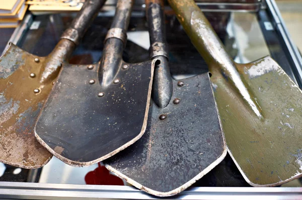 Old military sapper shovels — Stock Photo, Image