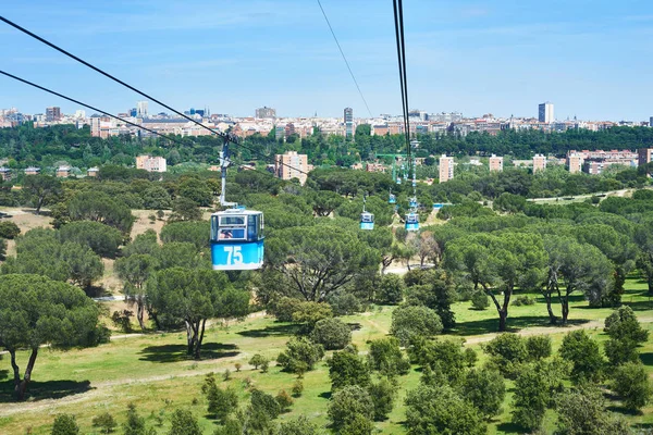 View of park city Madrid from funicular — Stock Photo, Image