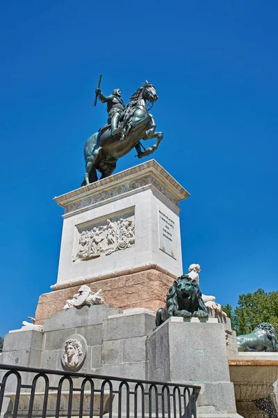 Estatua del rey Felipe IV en Madrid — Foto de Stock