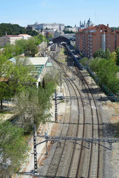 Railway and depot — Stock Photo, Image