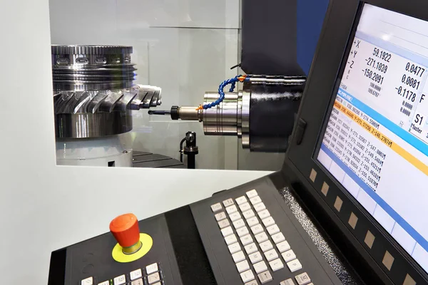 Milling machine with cnc — Stock Photo, Image
