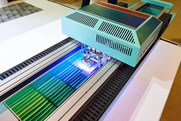 Large format UV coating printer — Stock Photo, Image