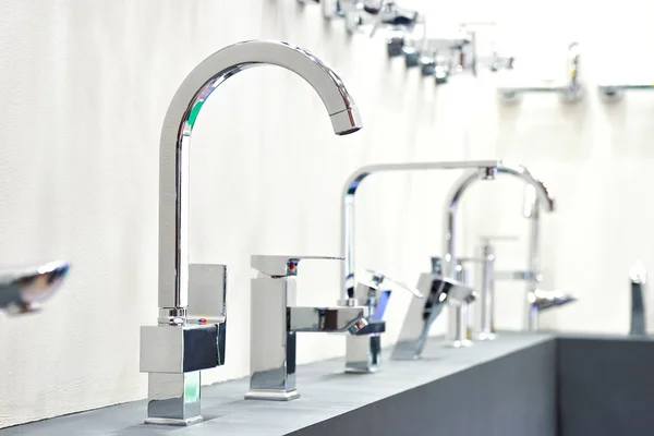 Modern kitchen water faucets in store