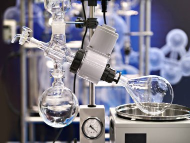 Laboratory rotary evaporator for chemistry clipart