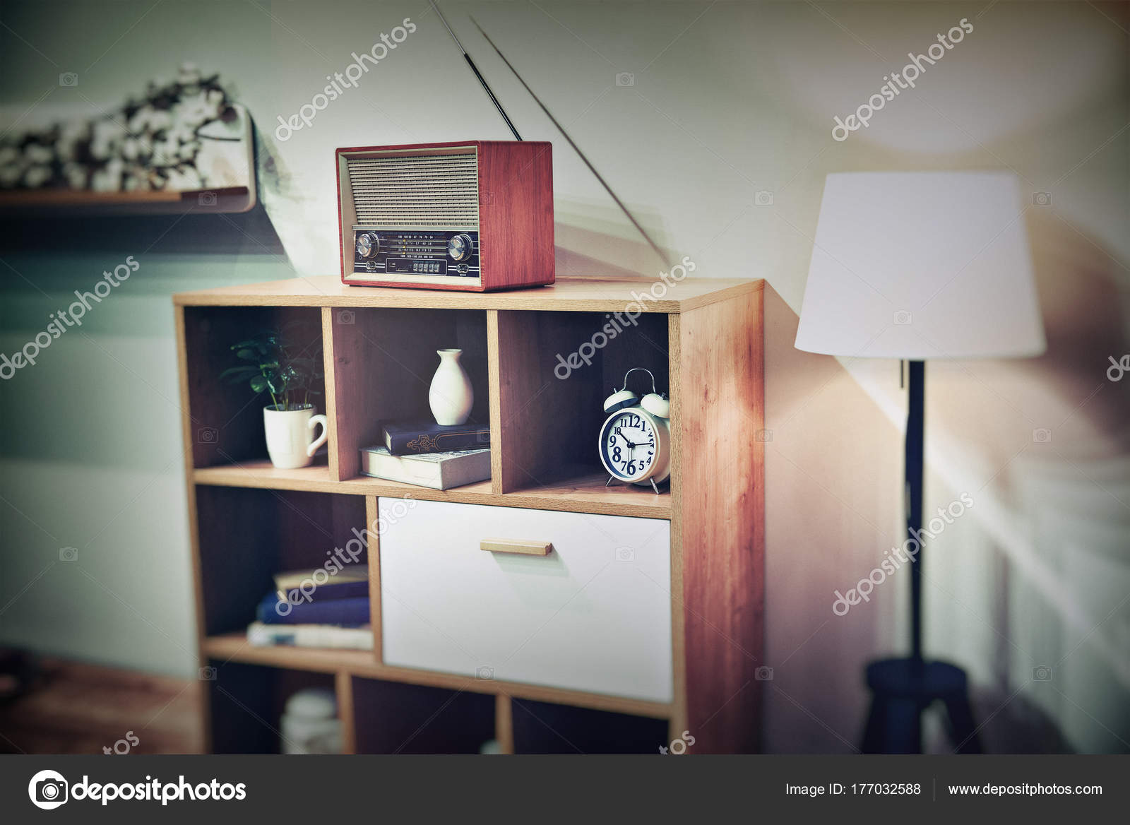 Retro Interior With Vintage Radio Stock Photo C Ryzhov 177032588