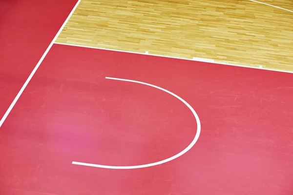 Баскетбол суд паркет — стокове фото