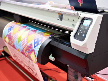 Big plotter printer with LED clipart