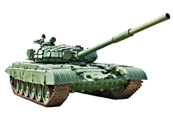 Main battle tank with reactive armour isolated white — Stock Photo, Image