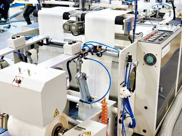 Panneau Commande Machine Pour Production Sacs Plastique — Photo