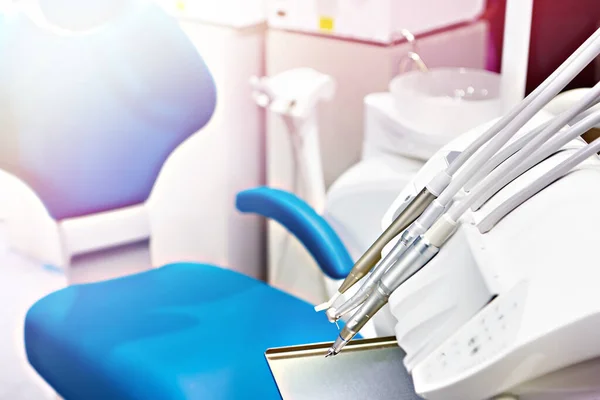 Židle Zubní Nástroje Stomatologie Pracoviště — Stock fotografie