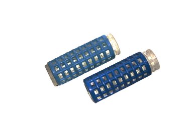 Beyaz arka plan üzerinde izole curlers