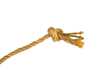 beyaz arkaplanda izole edilmiş ip