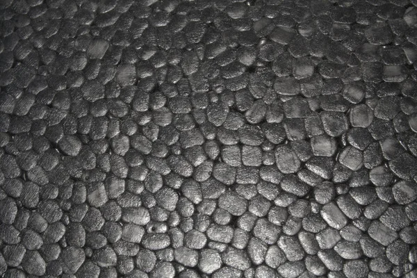 흰 배경에 분리되어 있는 검은 거품 — 스톡 사진