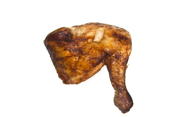 흰 배경에 분리 된 구운 고기 — 스톡 사진