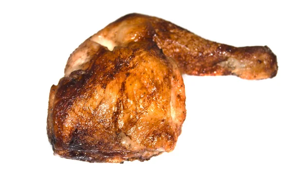 Pečené maso izolované na bílém pozadí — Stock fotografie