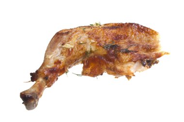 Beyaz arkaplanda izole edilmiş et