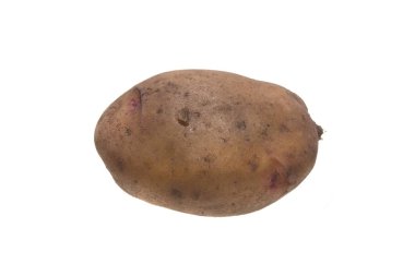 Beyaz arkaplanda izole edilmiş patates