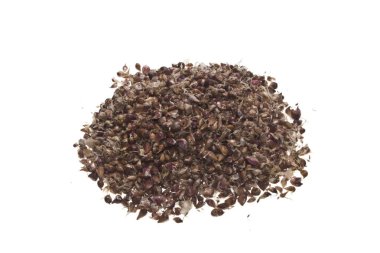 Beyaz arkaplanda sarımsak izole edilmiş.