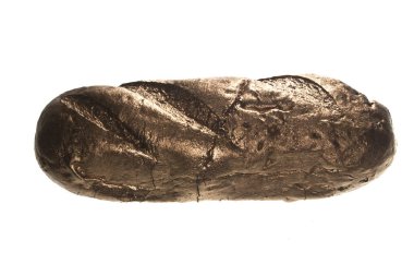 ekmek beyaz arkaplanda izole edildi