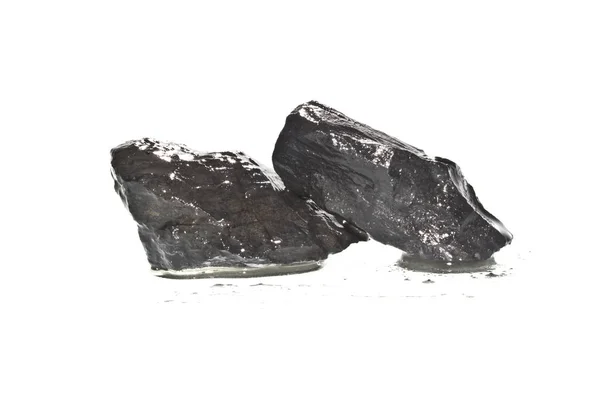 Węgiel izolowany na białym tle — Zdjęcie stockowe