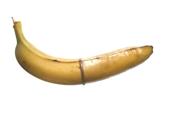 Banane isolée sur fond blanc — Photo