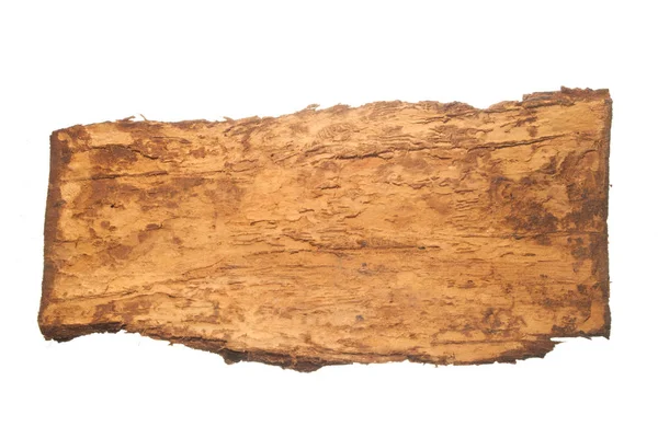 하얀 배경에 고립된 나무껍질 — 스톡 사진