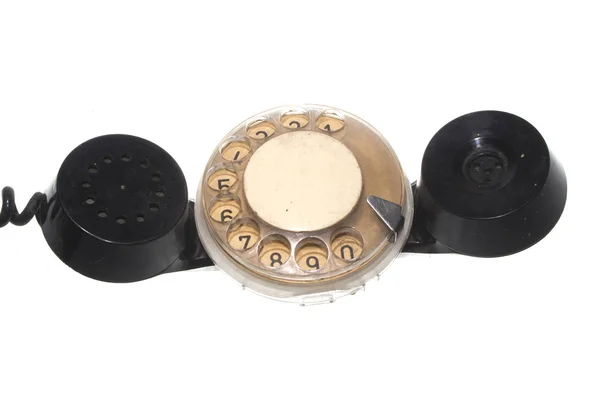 Старий телефон ізольований на білому тлі — стокове фото