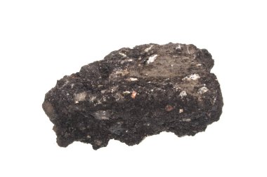 asfalt beyaz arkaplanda izole edildi