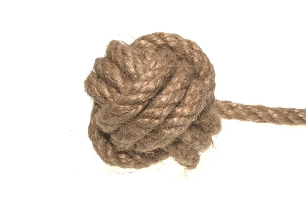 白い背景に隔離されたロープ — ストック写真