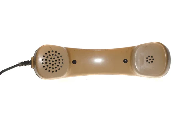 Teléfono antiguo aislado sobre fondo blanco — Foto de Stock