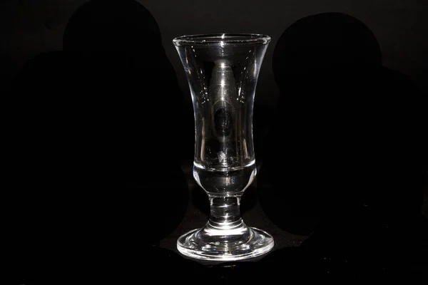 Glass isolated on a black background — Stock Photo, Image