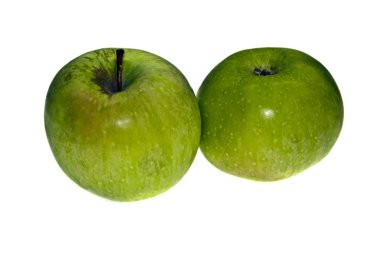 elma beyaz arkaplanda izole edildi