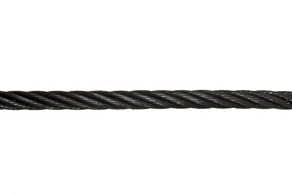 Corda de metal isolada no fundo branco — Fotografia de Stock