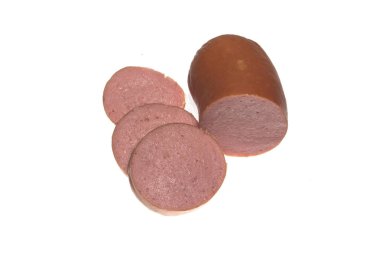 sosis beyaz arkaplanda izole