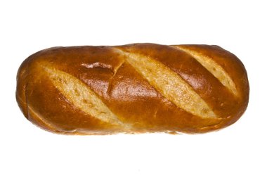 ekmek beyaz arkaplanda izole edildi