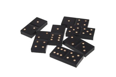 Domino beyaz arkaplanda izole edildi