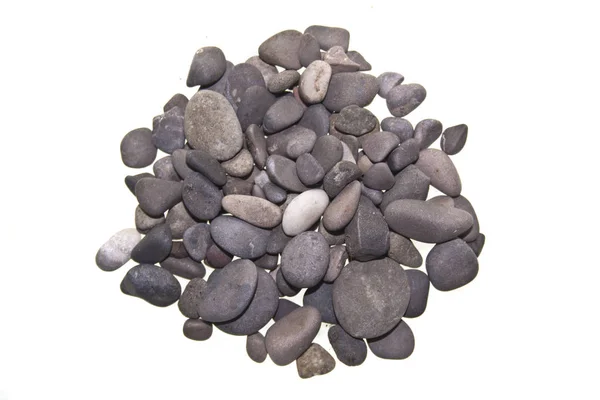 Θαλάσσιες πέτρες απομονωμένες σε λευκό φόντο — Φωτογραφία Αρχείου