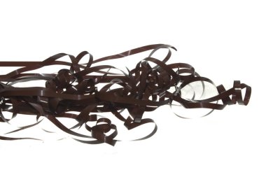 Teyp kaydı beyaz arkaplanda izole edildi