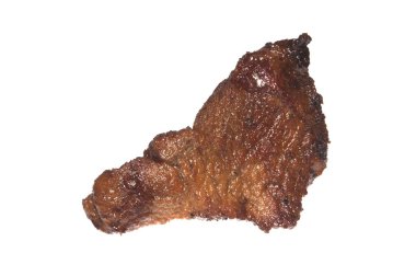 Beyaz arkaplanda izole edilmiş et