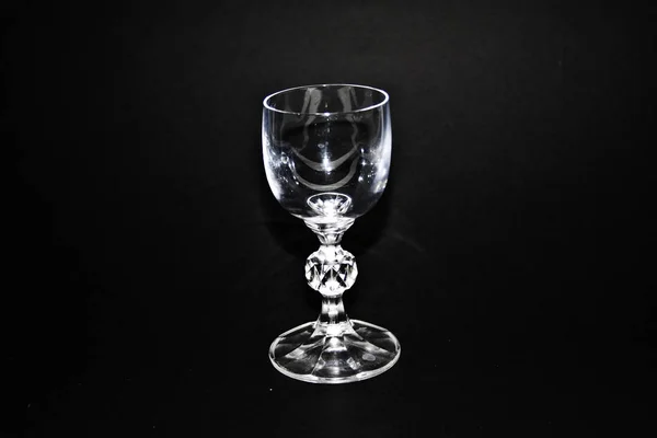 Wineglass isolated on black background — Stock Photo, Image