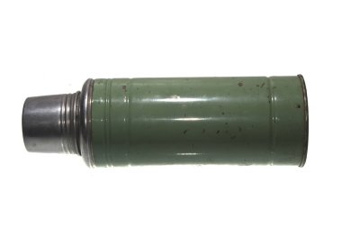 Beyaz arka plan üzerinde izole termos