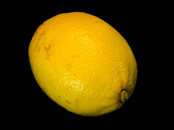 Lemon isolated on black background — Stock Photo, Image