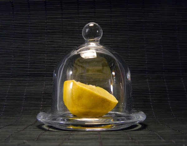 lemon isolated on black background