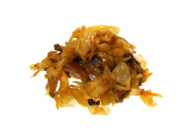 Beyaz arka planda izole edilmiş kızarmış lahana